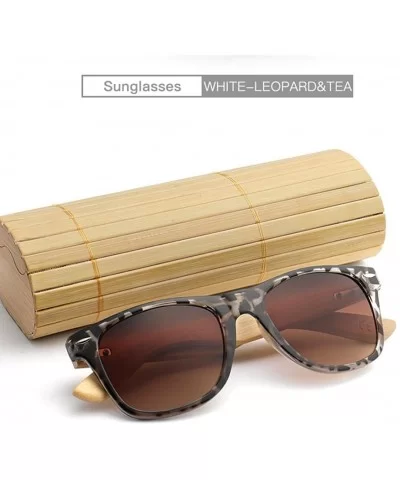 2018 Bamboo Sunglasses Wooden Wood Retro Vintage Summer Glasses for Men Women - I - CU18EM8CKEZ $4.76 Goggle