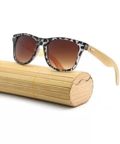 2018 Bamboo Sunglasses Wooden Wood Retro Vintage Summer Glasses for Men Women - I - CU18EM8CKEZ $4.76 Goggle