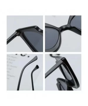 Fashion Lips Frame Oversized Plastic Lenses Sunglasses for Women UV400 - Black Gray - C918NS7Z03M $7.40 Oversized