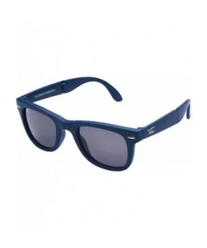 Classic Polarized Folding Sunglasses With Premium Cleaning Cloth and Leather Case - Matte Navy - Black - CI18CHEN0K6 $64.95 R...