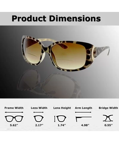 Bifocal Sunglasses Readers UV400 Protection Outdoor Reading Glasses for Women - Gold - CW11S6BCF9L $9.71 Square