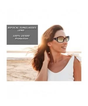 Bifocal Sunglasses Readers UV400 Protection Outdoor Reading Glasses for Women - Gold - CW11S6BCF9L $9.71 Square