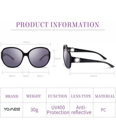 Oversized Classic Black Womens Sunglasses - UV400 Lens - with Zipper Case - Black - CD18RMQXX5S $8.49 Cat Eye