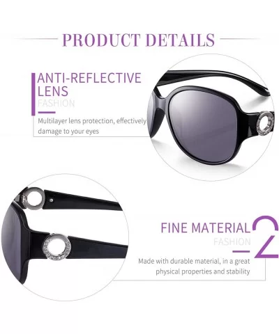 Oversized Classic Black Womens Sunglasses - UV400 Lens - with Zipper Case - Black - CD18RMQXX5S $8.49 Cat Eye