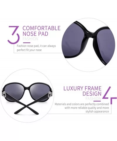 Oversized Classic Black Womens Sunglasses - UV400 Lens - with Zipper Case - Black - CD18RMQXX5S $8.49 Cat Eye