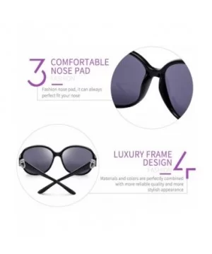 Oversized Classic Black Womens Sunglasses - UV400 Lens - with Zipper Case - Black - CD18RMQXX5S $8.49 Cat Eye