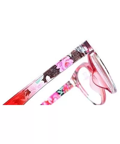 2018 Vintage Sexy cat Reading Glasses Womens Oversized Anti-UV Fashion Flower Eyewear - Brown - CT1899SKTKN $8.32 Oversized