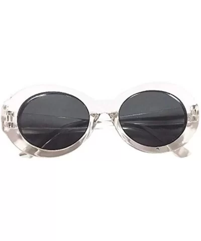 Round Polarized Sunglasses for Women - and Vintage Polarized Sunglasses Rapper Oval Shades Grunge Glasses - C - CL1960KR9N2 $...