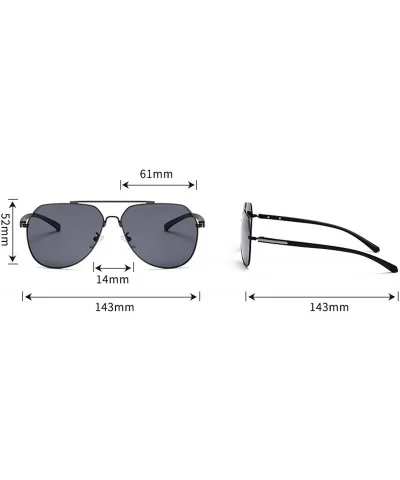 Men and women fashion retro metal polarized big box cat eye sunglasses prom mirror party travel - Gray - CF18SYRWADE $13.39 C...