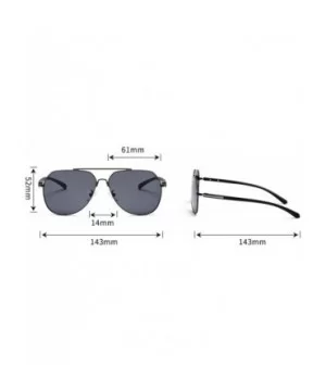 Men and women fashion retro metal polarized big box cat eye sunglasses prom mirror party travel - Gray - CF18SYRWADE $13.39 C...