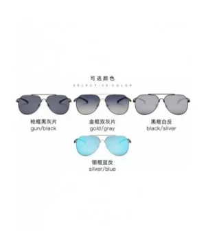 Men and women fashion retro metal polarized big box cat eye sunglasses prom mirror party travel - Gray - CF18SYRWADE $13.39 C...