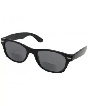 Small Bifocal Sunglasses Retro Style B8 - Black Frame Gray Lenses - CX18IZC7LAQ $10.11 Wayfarer