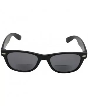 Small Bifocal Sunglasses Retro Style B8 - Black Frame Gray Lenses - CX18IZC7LAQ $10.11 Wayfarer