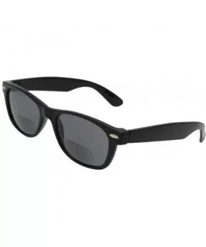 Small Bifocal Sunglasses Retro Style B8 - Black Frame Gray Lenses - CX18IZC7LAQ $10.11 Wayfarer