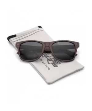 Rose Wood Print Frame Sunglasses - Brown - Smoke - C411OXKD9J9 $7.61 Rectangular