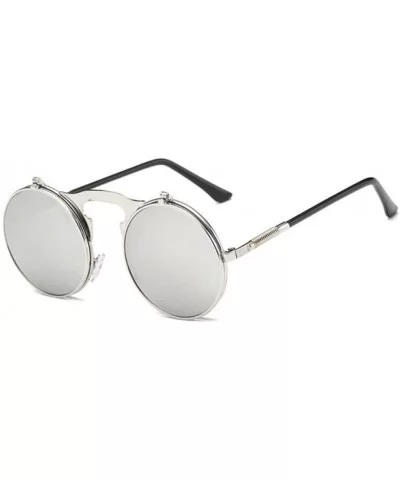 Women Round Metal Frames Sun Glasses Men Retro Eyewear UV400 - 3 - CO18R2DDSLG $18.47 Round