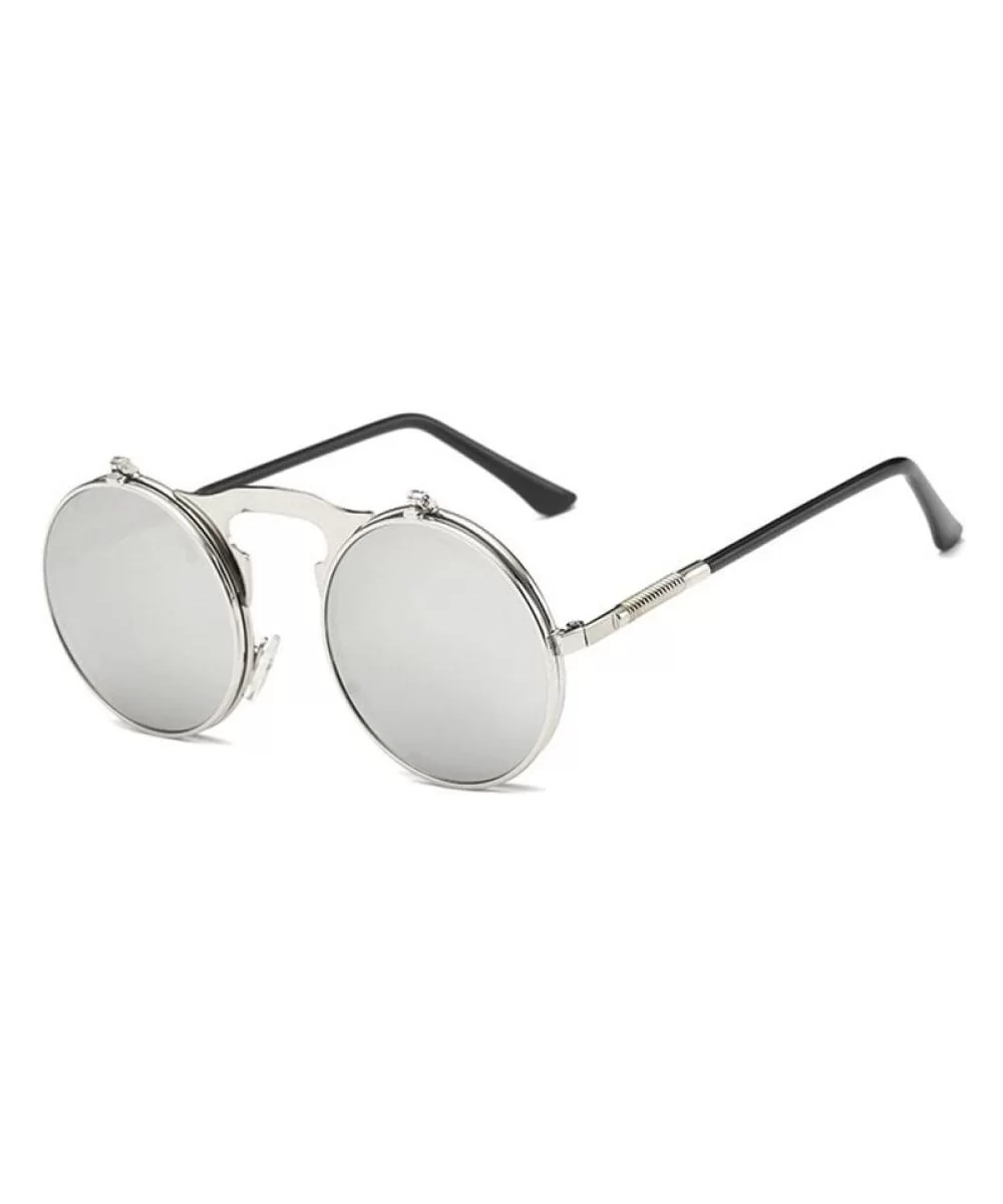 Women Round Metal Frames Sun Glasses Men Retro Eyewear UV400 - 3 - CO18R2DDSLG $18.47 Round