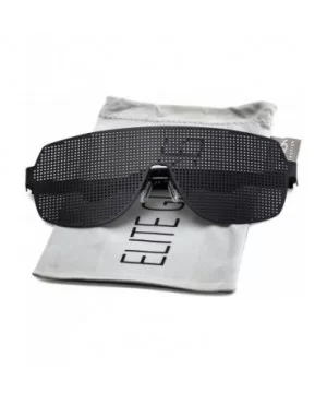 Disco Costume Party Rave Alien Space Futuristic Mesh Shield Lens Visor Glasses - Black - CZ11HW51Y7B $5.24 Shield