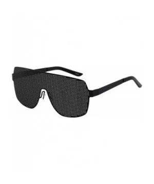 Disco Costume Party Rave Alien Space Futuristic Mesh Shield Lens Visor Glasses - Black - CZ11HW51Y7B $5.24 Shield