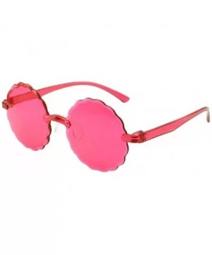 Frameless Lace Shaped Sunglasses Jelly Candy Color Sunglasses for Party Gifts - D - CU190HUWCED $7.41 Square