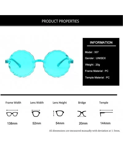 Frameless Lace Shaped Sunglasses Jelly Candy Color Sunglasses for Party Gifts - D - CU190HUWCED $7.41 Square