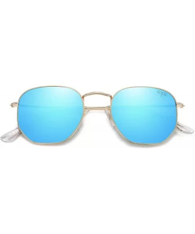 Small Square Polarized Sunglasses for Men and Women Polygon Mirrored Lens SJ1072 - CW189KSWTG7 $9.63 Aviator