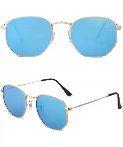 Small Square Polarized Sunglasses for Men and Women Polygon Mirrored Lens SJ1072 - CW189KSWTG7 $9.63 Aviator