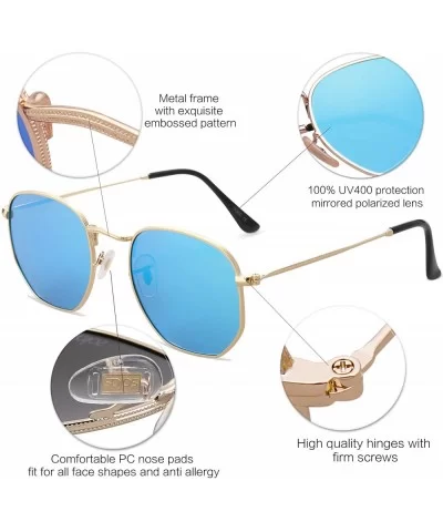 Small Square Polarized Sunglasses for Men and Women Polygon Mirrored Lens SJ1072 - CW189KSWTG7 $9.63 Aviator