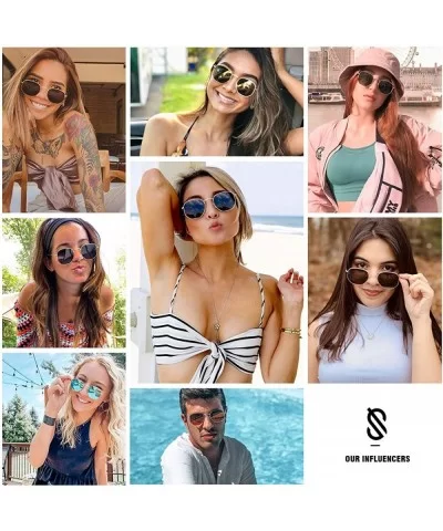 Small Square Polarized Sunglasses for Men and Women Polygon Mirrored Lens SJ1072 - CW189KSWTG7 $9.63 Aviator