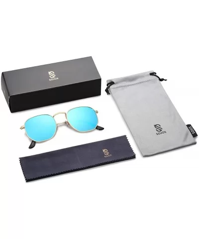 Small Square Polarized Sunglasses for Men and Women Polygon Mirrored Lens SJ1072 - CW189KSWTG7 $9.63 Aviator