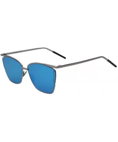 SOAPY female butterfly fashion sunglasses - Silver/Blue - CW12O3QQEX8 $12.32 Butterfly