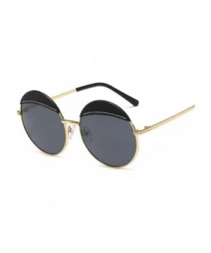 2020 New Fashion Metal Sunglasses Ladies Round Frame Sunglasses Retro Tide Black Red Sun Glasses - Black - CF192ZG3COT $9.03 ...