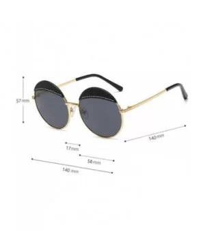 2020 New Fashion Metal Sunglasses Ladies Round Frame Sunglasses Retro Tide Black Red Sun Glasses - Black - CF192ZG3COT $9.03 ...