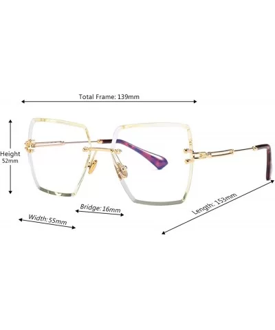 Fashion Men women Oversized Frameless Candy color Sunglasses UV400 - White - C718NO0K79W $6.89 Oversized