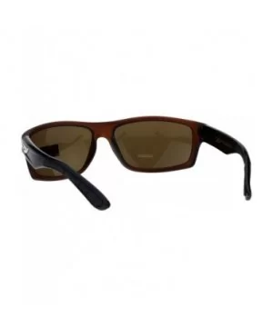 Xloop Sports Fashion Mens Sunglasses Rectangular Frame UV 400 - Brown (Brown) - C618H0MUMZY $8.75 Sport