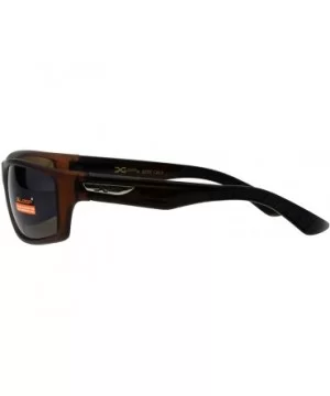 Xloop Sports Fashion Mens Sunglasses Rectangular Frame UV 400 - Brown (Brown) - C618H0MUMZY $8.75 Sport