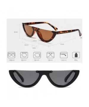 Classic Half Frame Cat Eye Sunglasses Mod Style For Men Women - C5 - CW18CN4QDU2 $22.62 Goggle