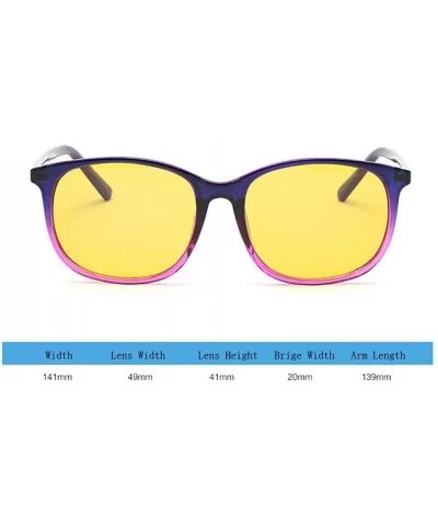 Night Driving Glasses Polarized Anti Glare Rainy Safe Night Glasses - Purple - CR189YRLSHC $7.12 Sport