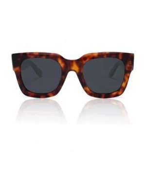 Oversized Sunglasses for Women Men- Square Vintage Acetate Polarized Shades Thick Large Frame - CB1966ETZW3 $11.02 Square