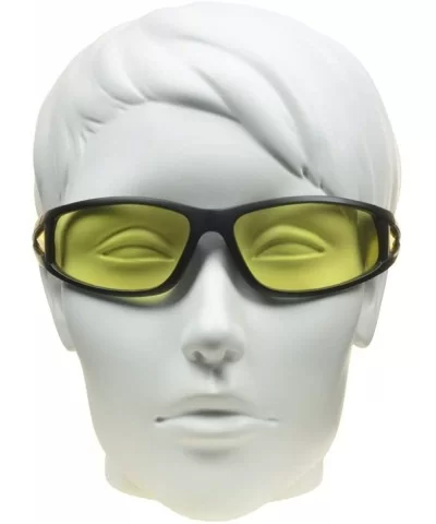 Yellow Bifocal Safety Reader Glasses Sport Wrap Night Vision Computer - Matte Black Yellow Lens - C1192T7ZLAA $13.66 Wrap