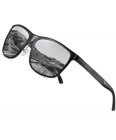 Men's Sports Polarized Al-Mg Metal Frame Sunglasses UV Protection Sunglasses for Men 8200 - Black - C3189HRN5EN $23.21 Sport