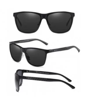 Men's Sports Polarized Al-Mg Metal Frame Sunglasses UV Protection Sunglasses for Men 8200 - Black - C3189HRN5EN $23.21 Sport