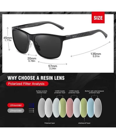 Men's Sports Polarized Al-Mg Metal Frame Sunglasses UV Protection Sunglasses for Men 8200 - Black - C3189HRN5EN $23.21 Sport