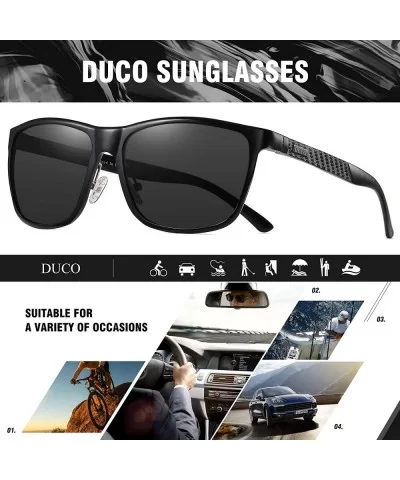 Men's Sports Polarized Al-Mg Metal Frame Sunglasses UV Protection Sunglasses for Men 8200 - Black - C3189HRN5EN $23.21 Sport