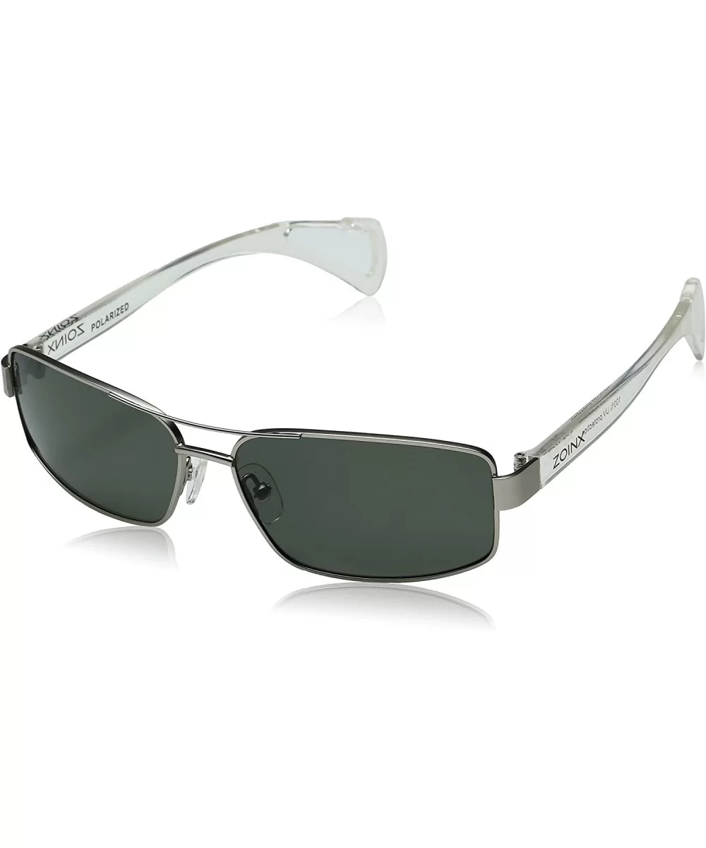 Dakota Watch Company Men's Wrap Polarized Sunglasses - Silver/Green - C211SD2ESS9 $38.35 Sport