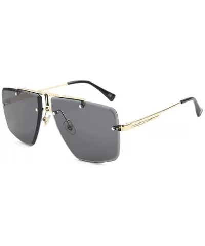 Rimless Sunglasses Fashion Glasses Driving - CD198UIR9WG $7.30 Goggle