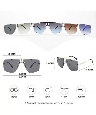 Rimless Sunglasses Fashion Glasses Driving - CD198UIR9WG $7.30 Goggle