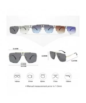 Rimless Sunglasses Fashion Glasses Driving - CD198UIR9WG $7.30 Goggle