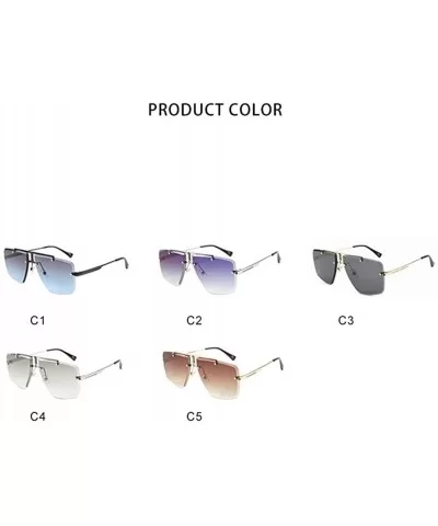 Rimless Sunglasses Fashion Glasses Driving - CD198UIR9WG $7.30 Goggle