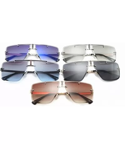 Rimless Sunglasses Fashion Glasses Driving - CD198UIR9WG $7.30 Goggle